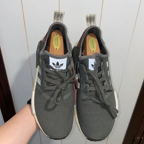 adidas gazelle silver green womens adidas NMD Hu Pharrell x BBC Green Plaid (WORN)